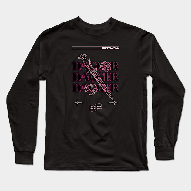 Dagger Long Sleeve T-Shirt by Vintage Oldschool Apparel 